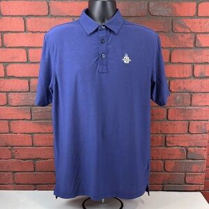 Straight Down Mens Medium Blue Polo‎ Shirt - Golf, Preppy